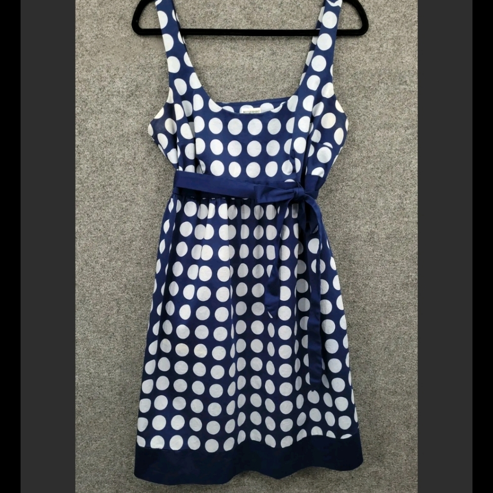 5/25 Motherhood Maternity Dress Women's Size XLarge Sleeveless Blue Polka Dot